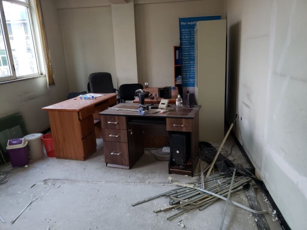 office under construction